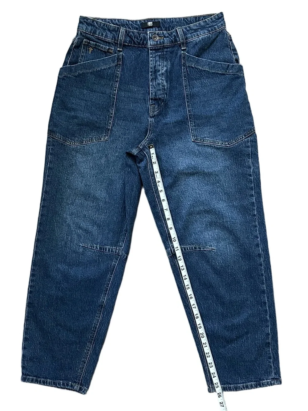 FRYE Barrel Style High Rise 5 Button Fly Cotton Stretch Jeans Size 6